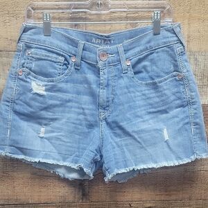 Ariat Women's Light Blue Distressed Jean Shorts